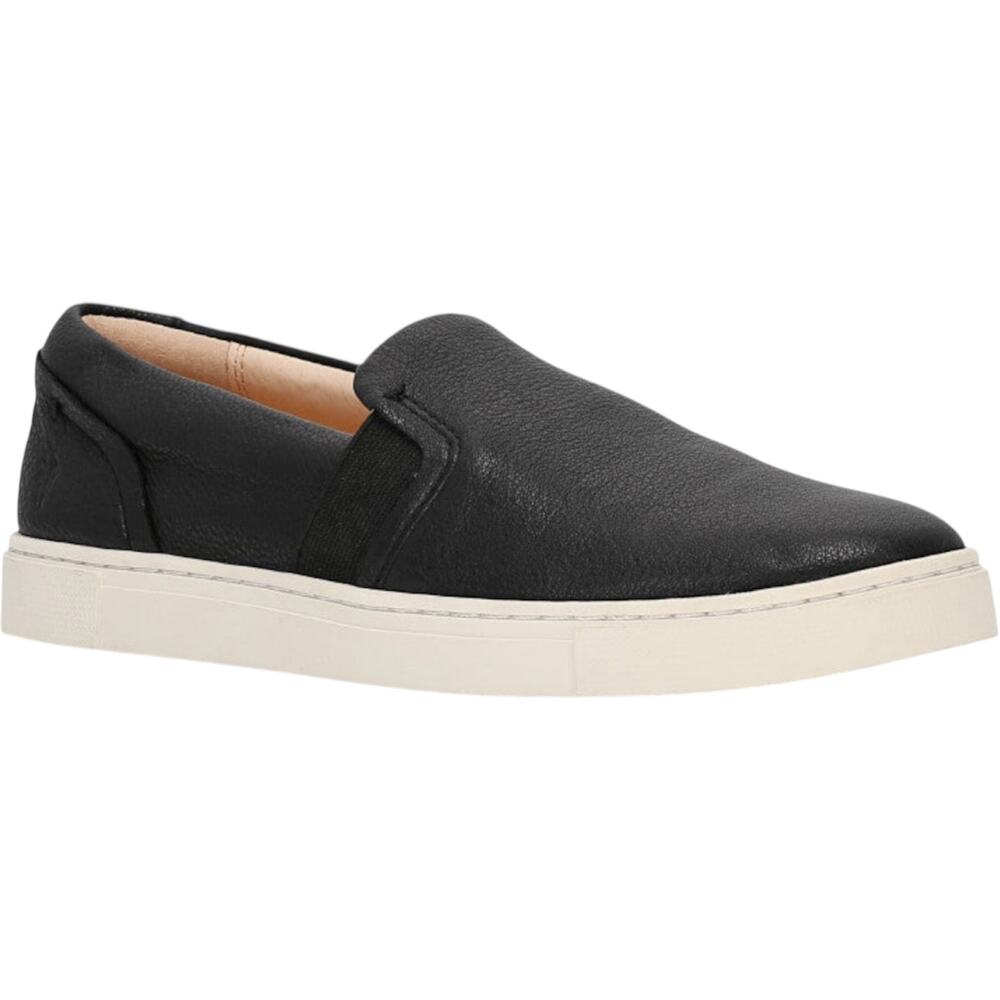 Frye Ivy Slip On Sneakers Leather Low Top Flats Shoes Round Toe Black 7